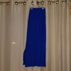 Royal blue, maxi skirt,  large
